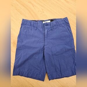 Burberry Kids Royal Blue Flat-Front Cotton Shorts In Size 6
